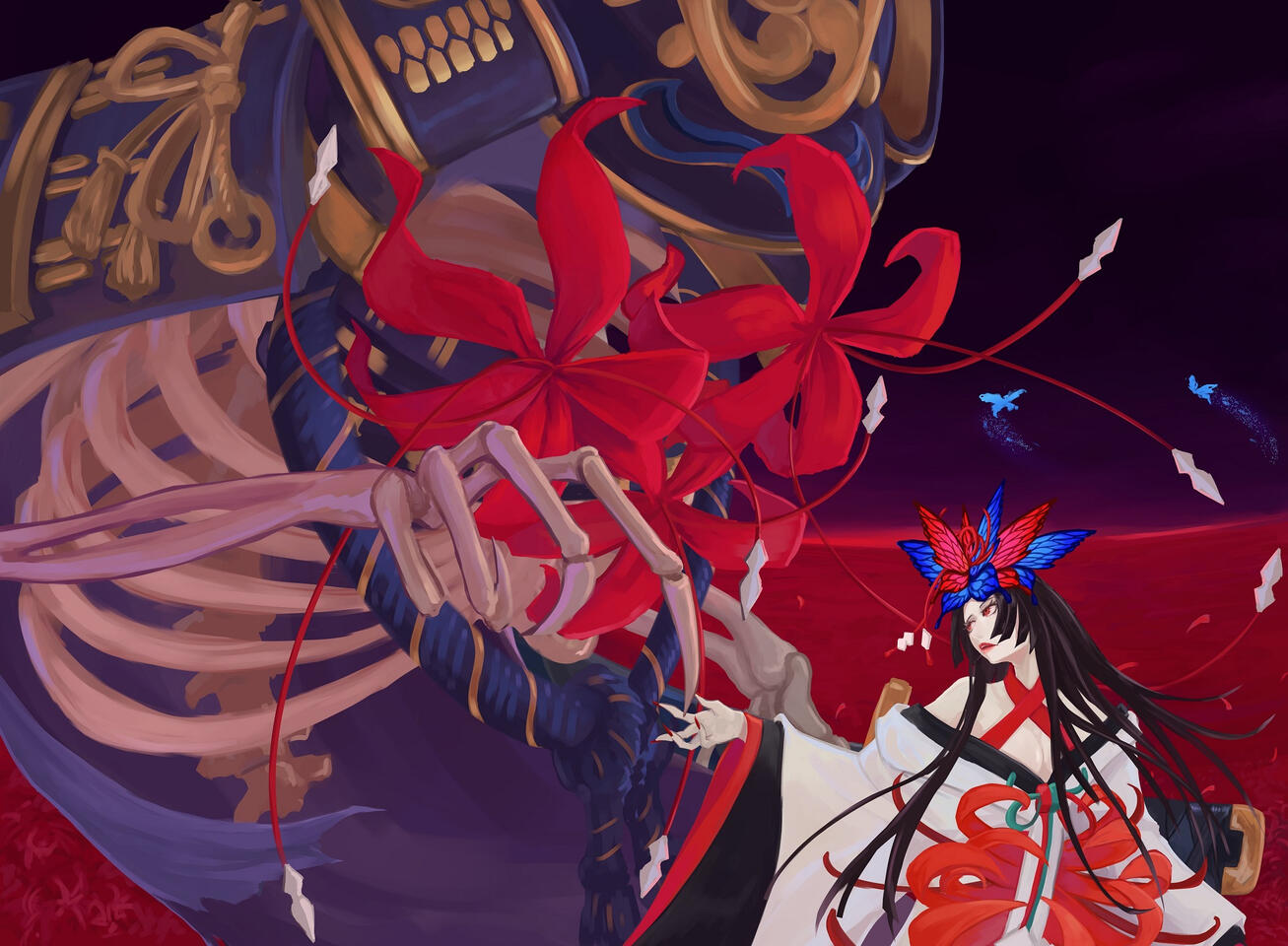 Yomei Higanbana (Onmyoji) work for Pixiv contest
